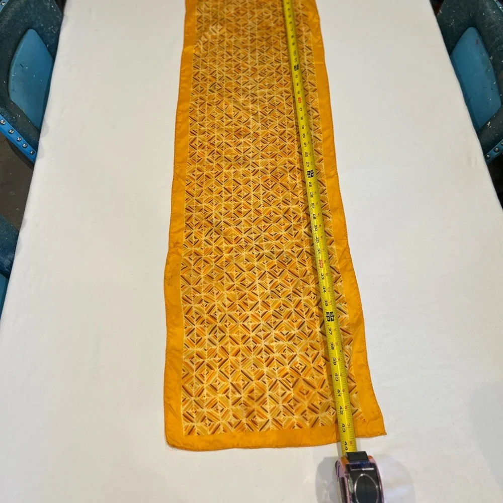 70s Golden Checkered Scarf
